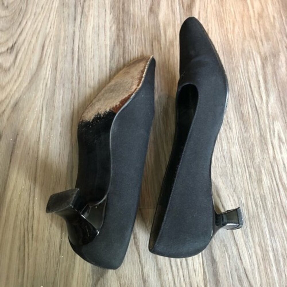 Stuart Weizmann Kitten Heels Square Toe Pumps Work - image 6